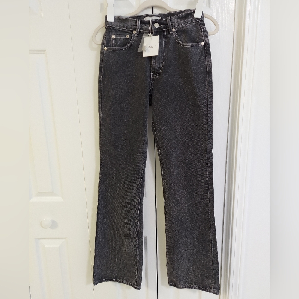 Adika Denim, NEW! Size XS, Zip Fly, Bootcut, Black Jeans